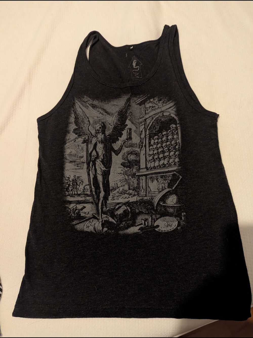 Women's Black Graphic Tank Top